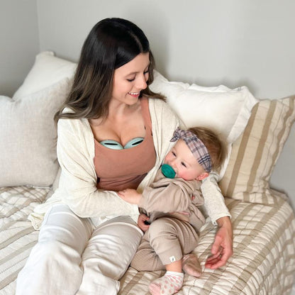 Mommed Wearable Breast Pumps, Hands Free Breast Pump S21 with Strong Suction, Low Noise & LED Display, Full in Bra Portable Electric Breast Pump with 3 Modes & 12 Levels Nursing Feeding Care